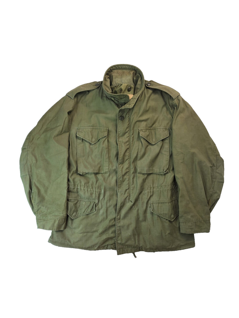 USGI Vintage 1960s OG 107 Olive Green M-65 Field Jacket Mens Large L Regular